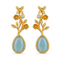 Midnight Line - Hammered Gold Rectangular Statement Earrings - Infinity Jewelzz