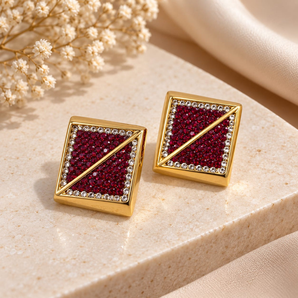 Crimson Geo Studs
