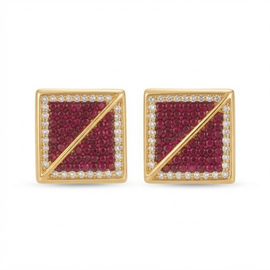 Crimson Geo Studs