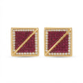 Crimson Geo Studs