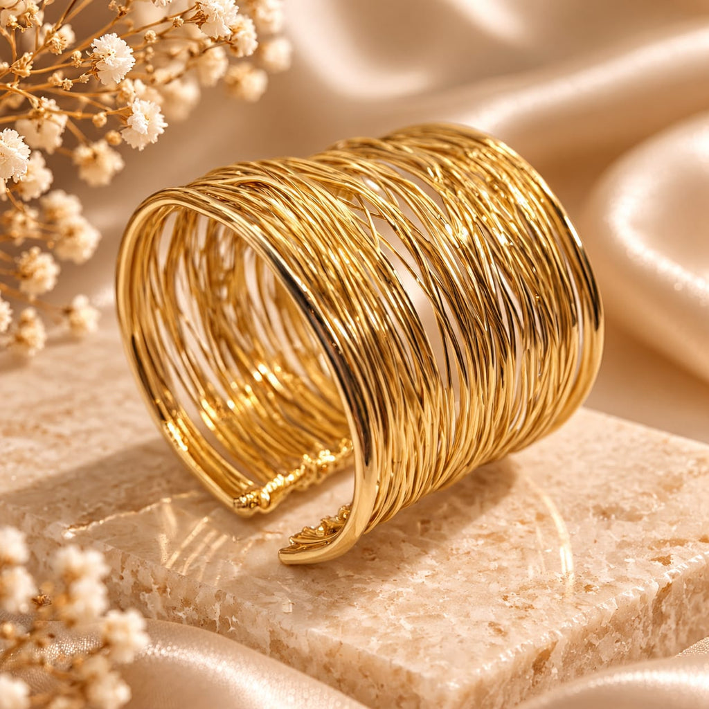 Golden Cascade Cuff