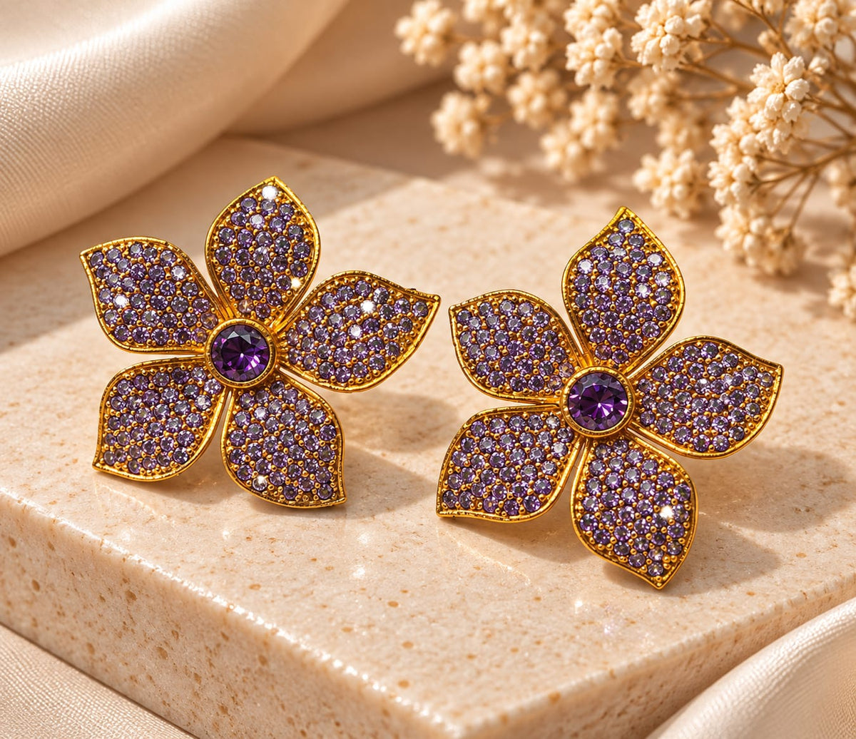 Lavender Bloom Studs